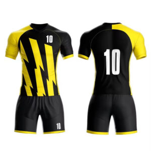 Hot Sale Adult Unisex Half Sleeve Soccer Uniform with Custom Team Name 100% Polyester High Quality Sublimation Printed Stretch
